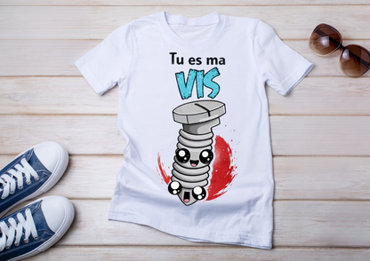 🖤🤍 DUO T-SHIRTS COUPLE – « TU ES MON ÉCROU / TU ES MA VIS