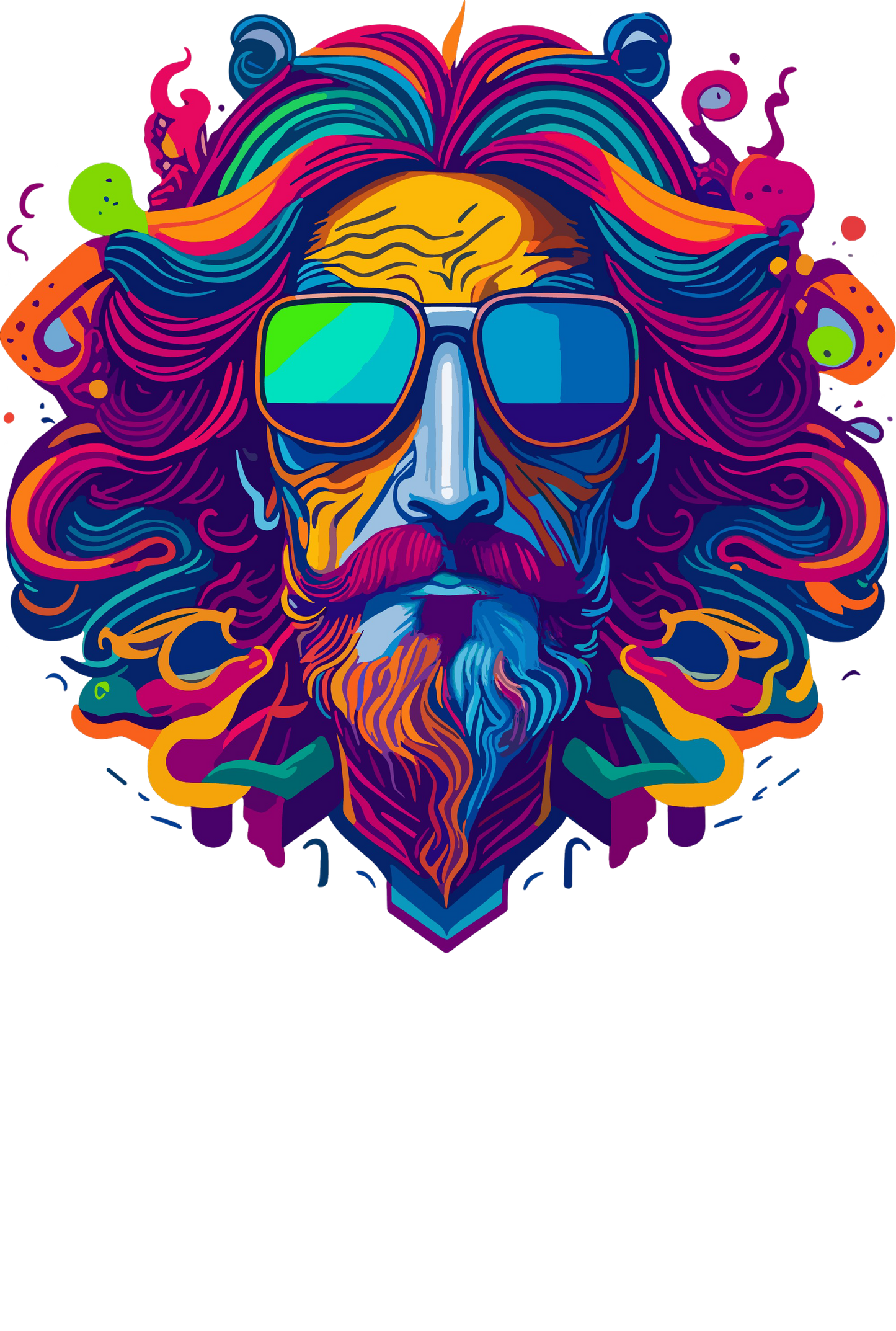 Psychedelic Designs – Fichier PNG Haute Qualité – 100 modèles au choix