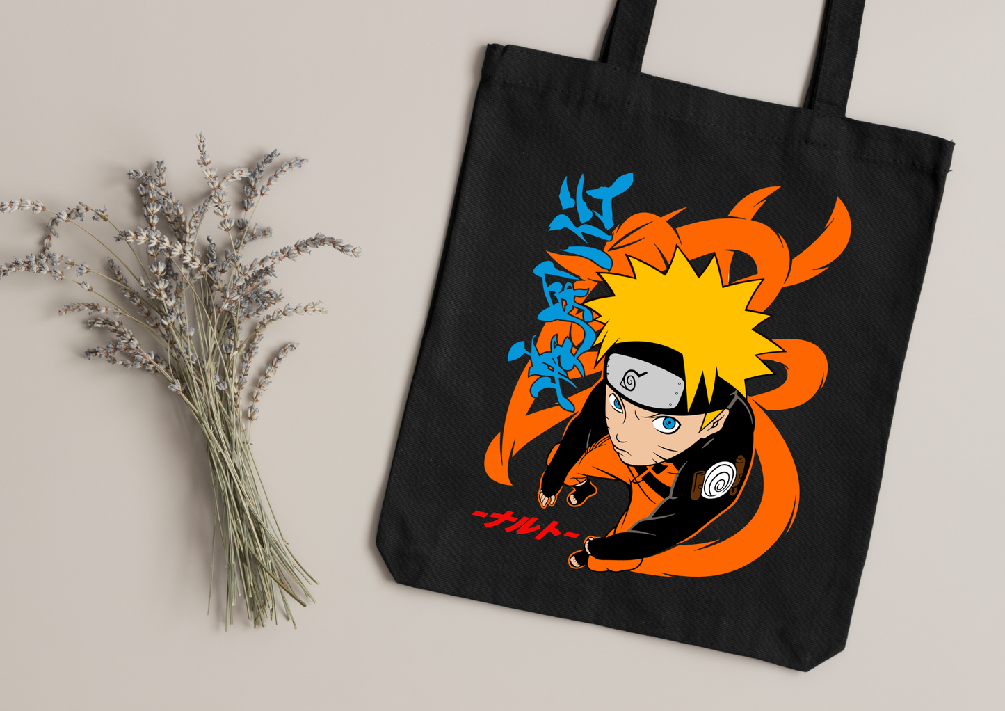 Tote Bag Anime – 104 modèles au choix – Noir