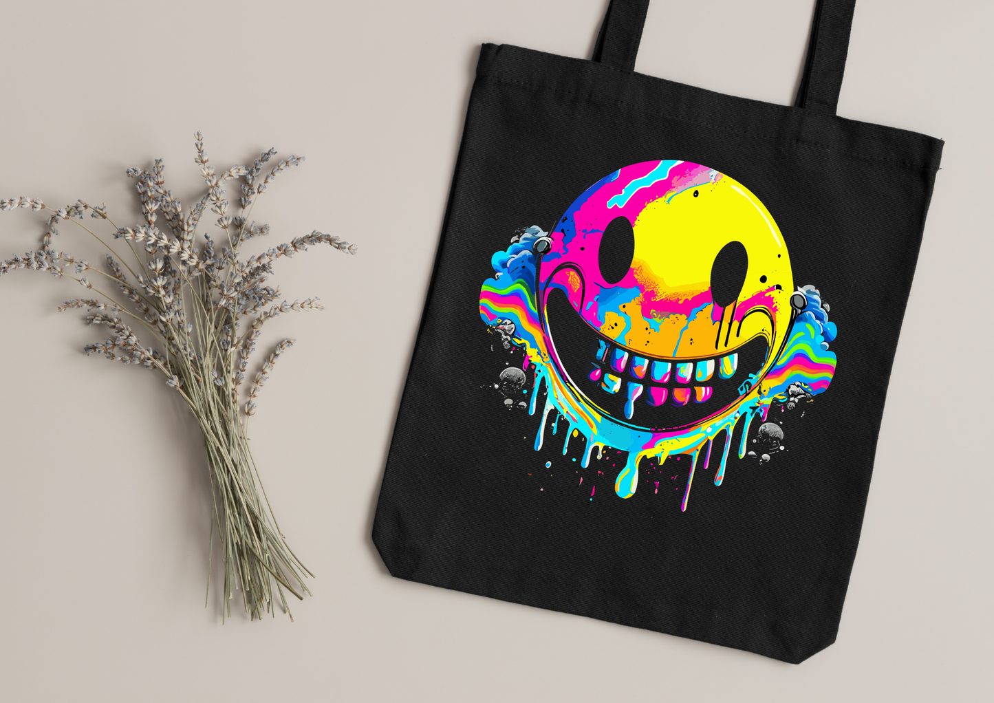 Tote Bag Psychedelic Designs – 100 modèles au choix – Noir ou Blanc