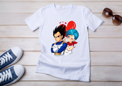 Tee-shirt blanc Couple Anime