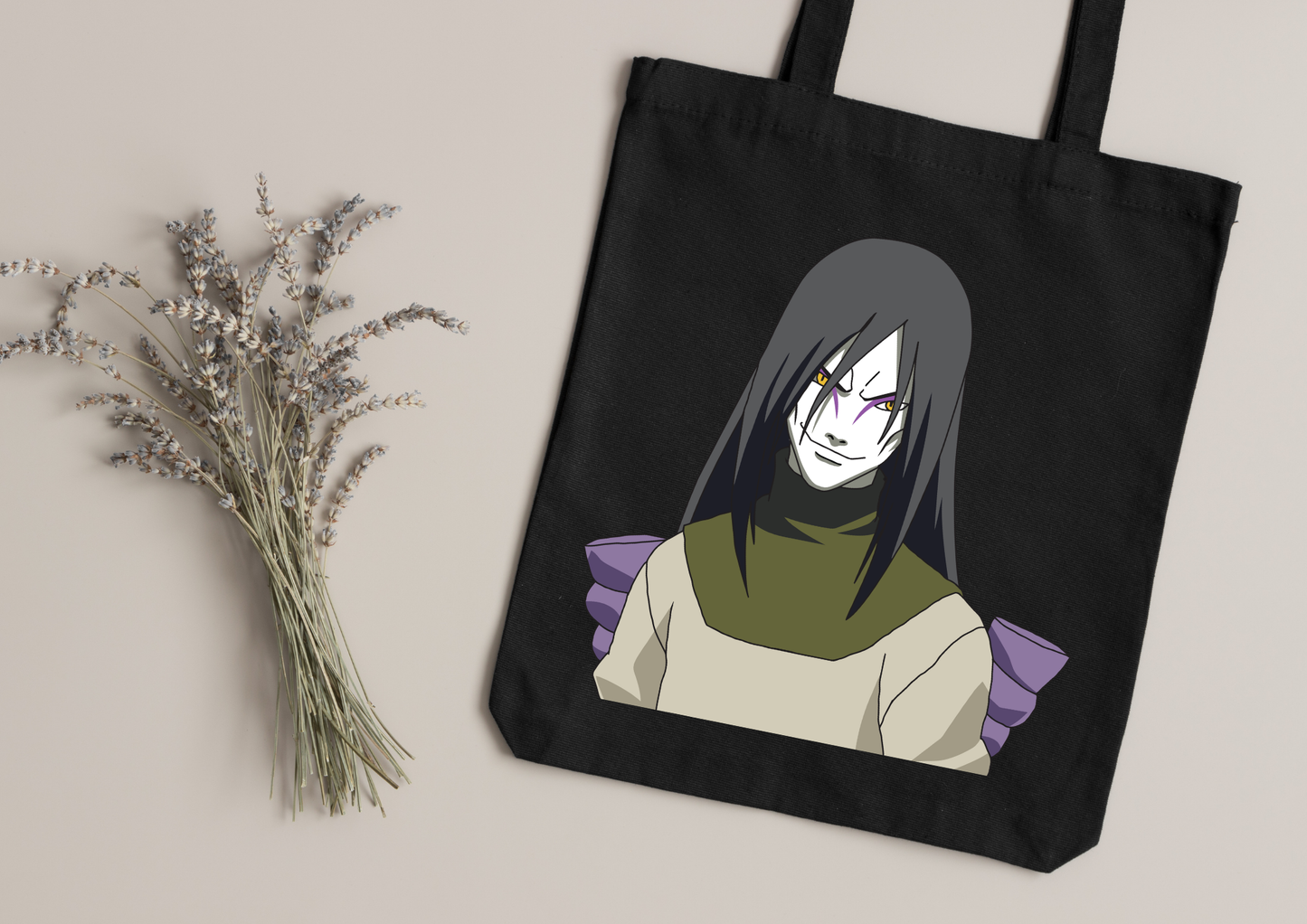Tote Bag Anime – 104 modèles au choix – Noir