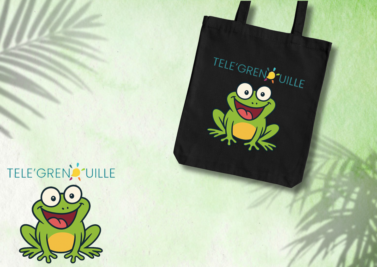🛍️ Tote Bag TELE’GRENOUILLE – Fun, écolo et pratique ! 🐸