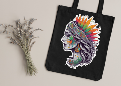 Tote Bag Psychedelic Designs – 100 modèles au choix – Noir ou Blanc