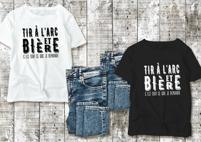 🍻 T-shirt Tir à l’Arc & Bière – Humour Archerie