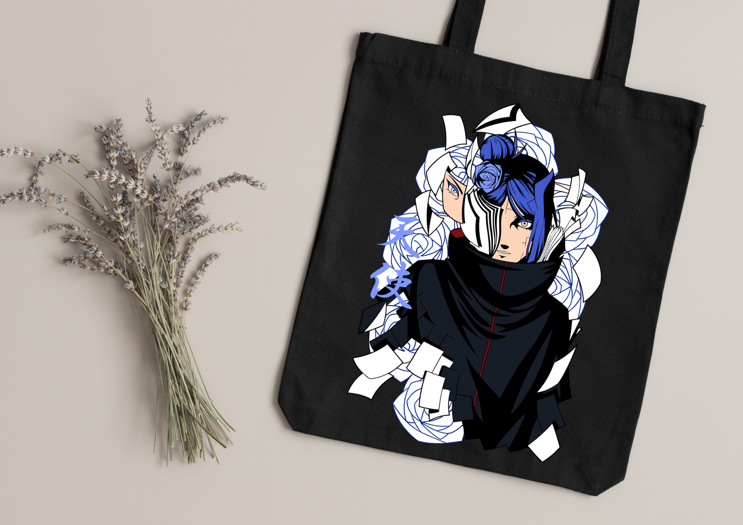 Tote Bag Anime – 104 modèles au choix – Noir