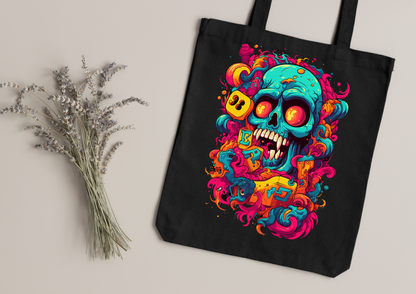 Tote Bag Psychedelic Designs – 100 modèles au choix – Noir ou Blanc