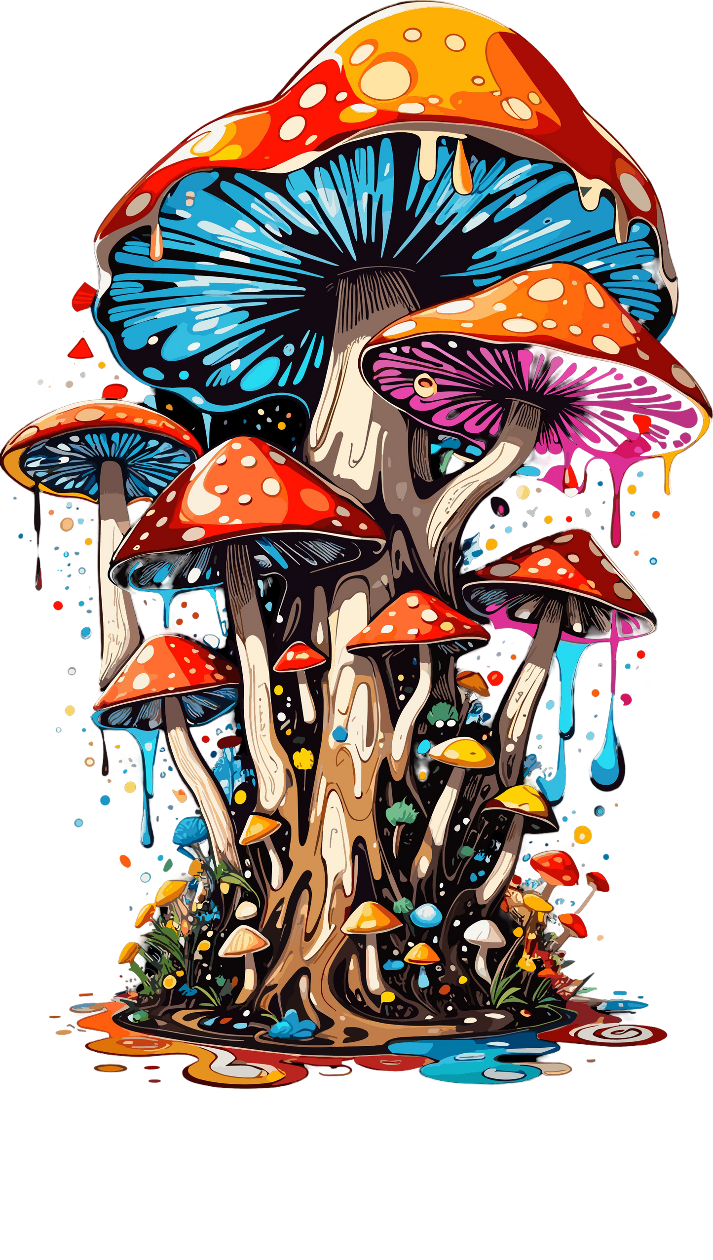 Psychedelic Designs – Fichier PNG Haute Qualité – 100 modèles au choix