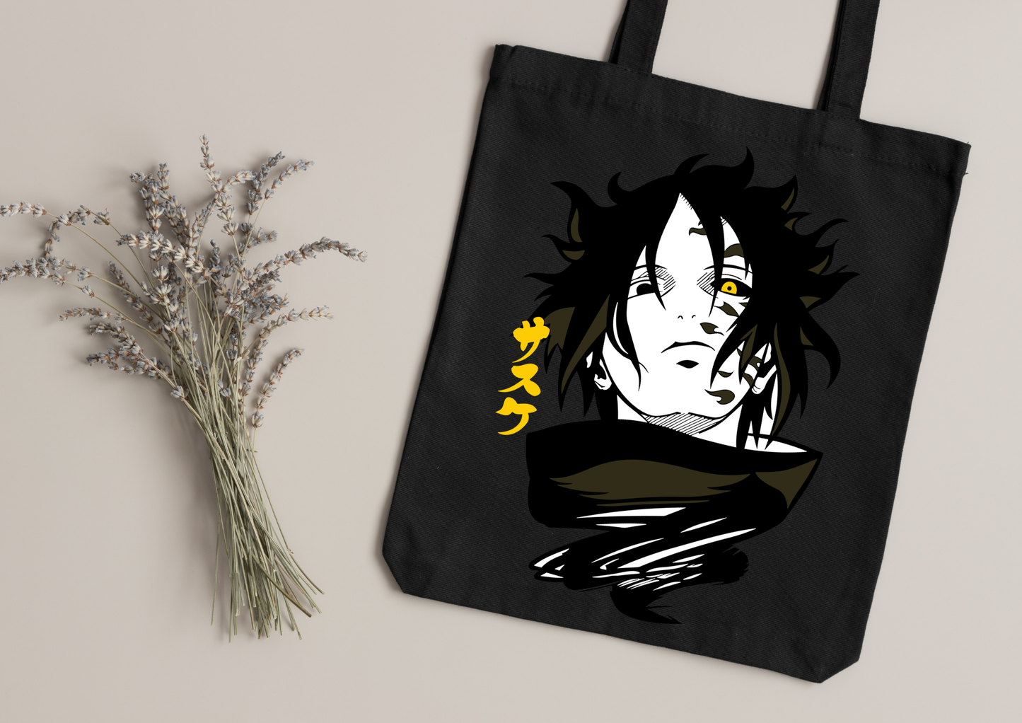 Tote Bag Anime – 104 modèles au choix – Noir