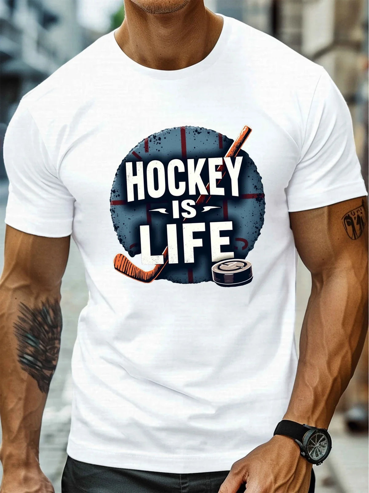 🏒 T-shirt "Hockey is Life" – Style et Passion sur le Glace !