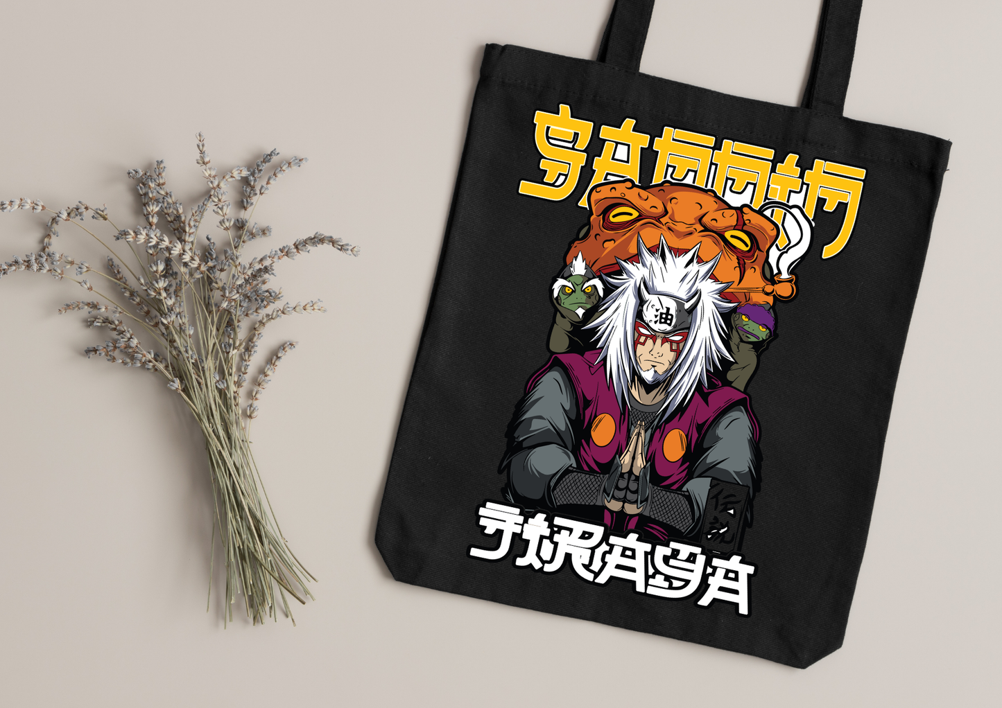Tote Bag Anime – 104 modèles au choix – Noir