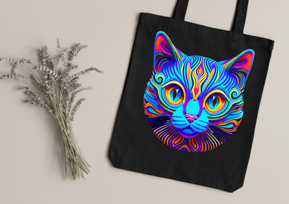 Tote Bag Psychedelic Designs – 100 modèles au choix – Noir ou Blanc