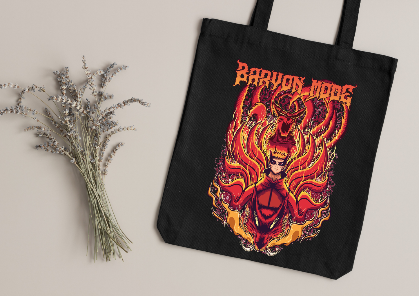 Tote Bag Anime – 104 modèles au choix – Noir