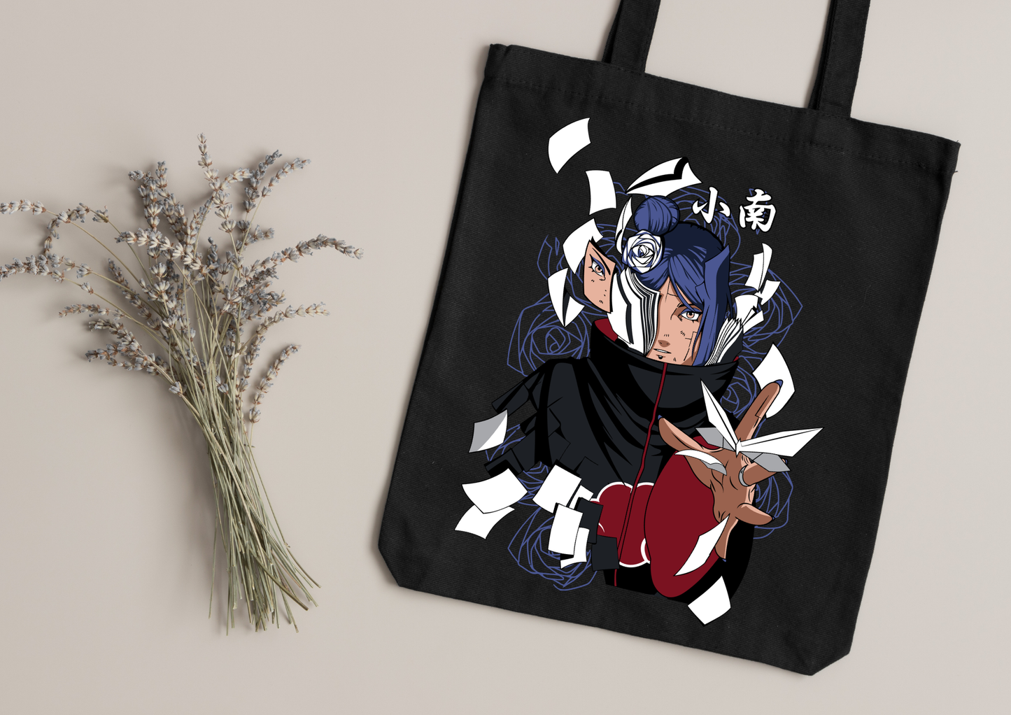 Tote Bag Anime – 104 modèles au choix – Noir