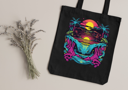 Tote Bag Psychedelic Designs – 100 modèles au choix – Noir ou Blanc