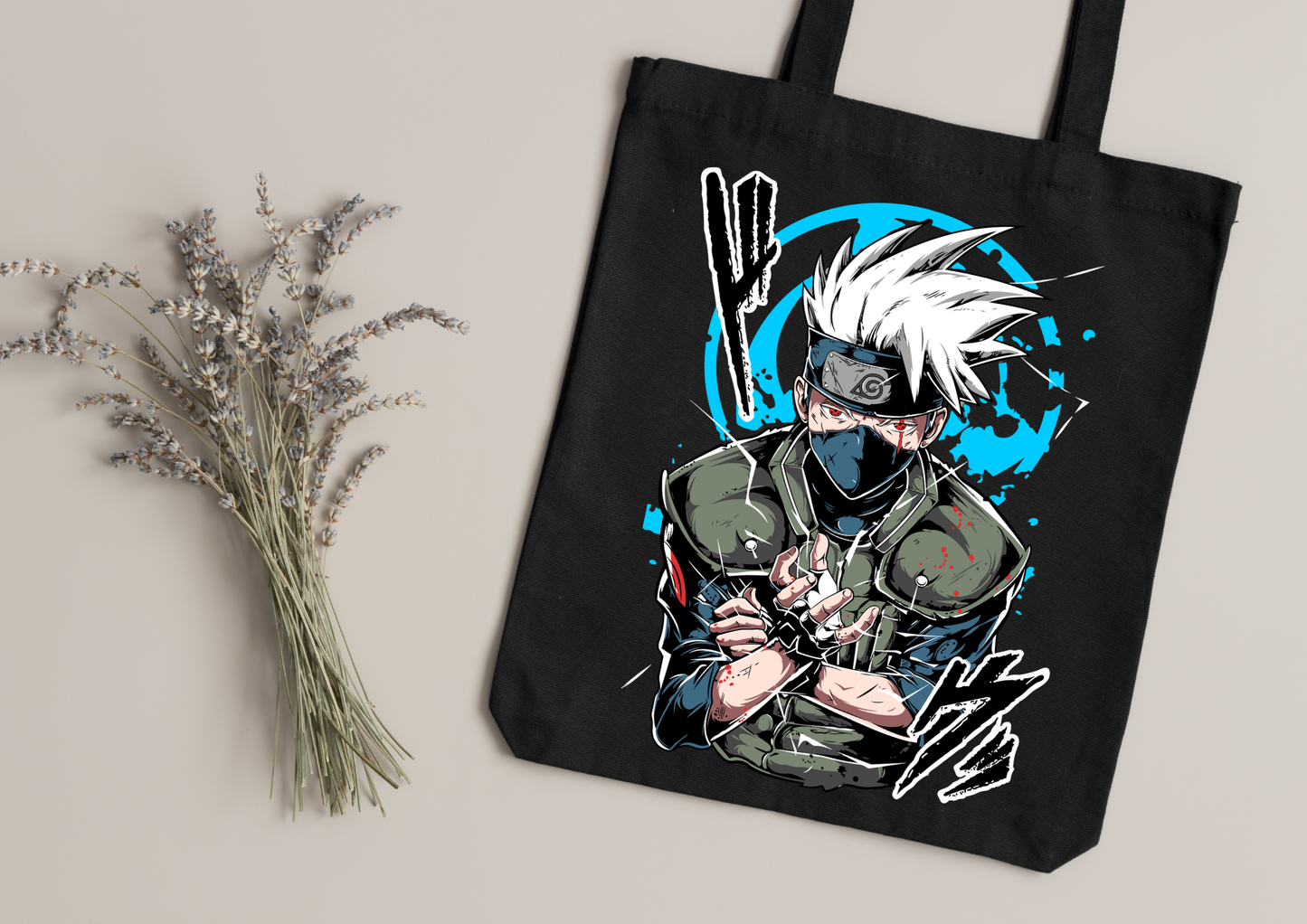 Tote Bag Anime – 104 modèles au choix – Noir