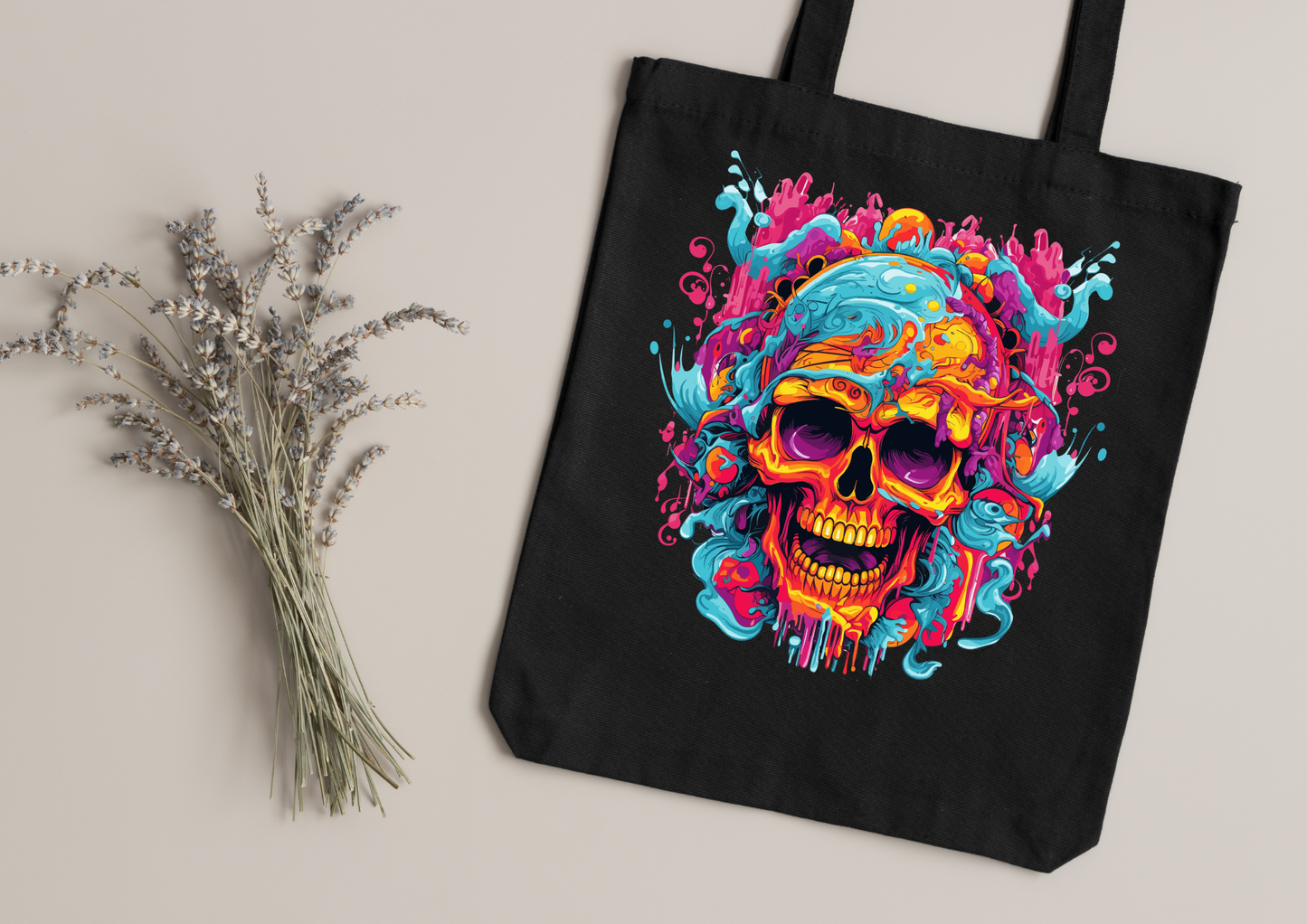 Tote Bag Psychedelic Designs – 100 modèles au choix – Noir ou Blanc