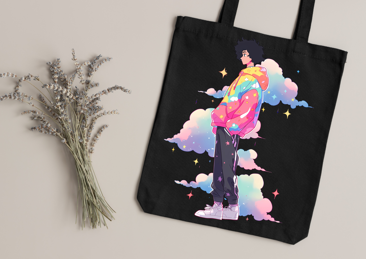 Tote Bag Retro Anime Nostalgia – 61 modèles au choix – Noir ou Blanc
