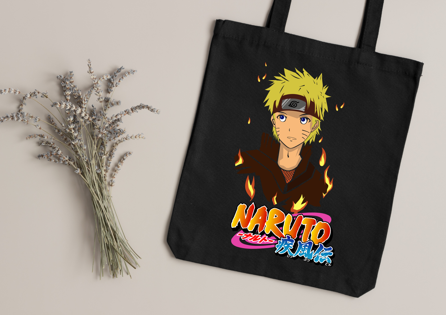 Tote Bag Anime – 104 modèles au choix – Noir