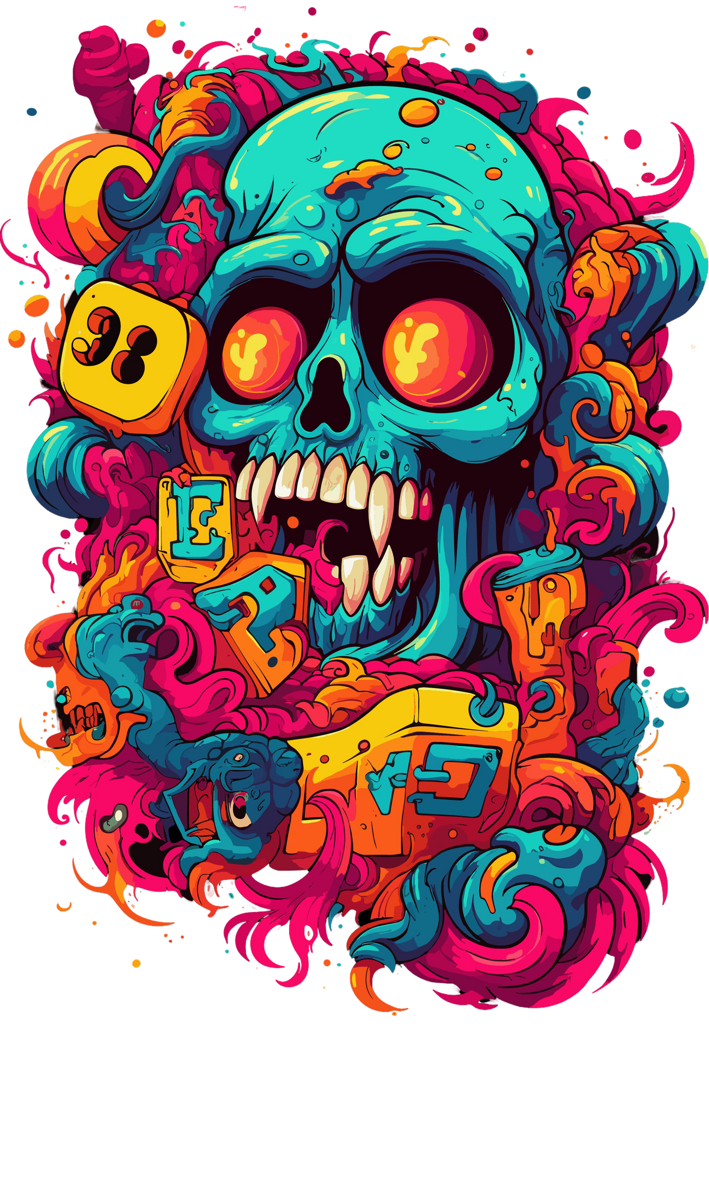 Psychedelic Designs – Fichier PNG Haute Qualité – 100 modèles au choix