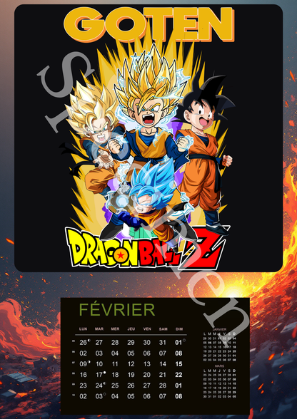 Calendrier Dragon Ball Z 2026