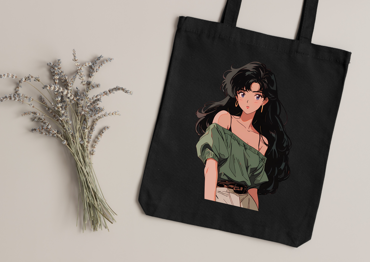 Tote Bag Retro Anime Nostalgia – 61 modèles au choix – Noir ou Blanc