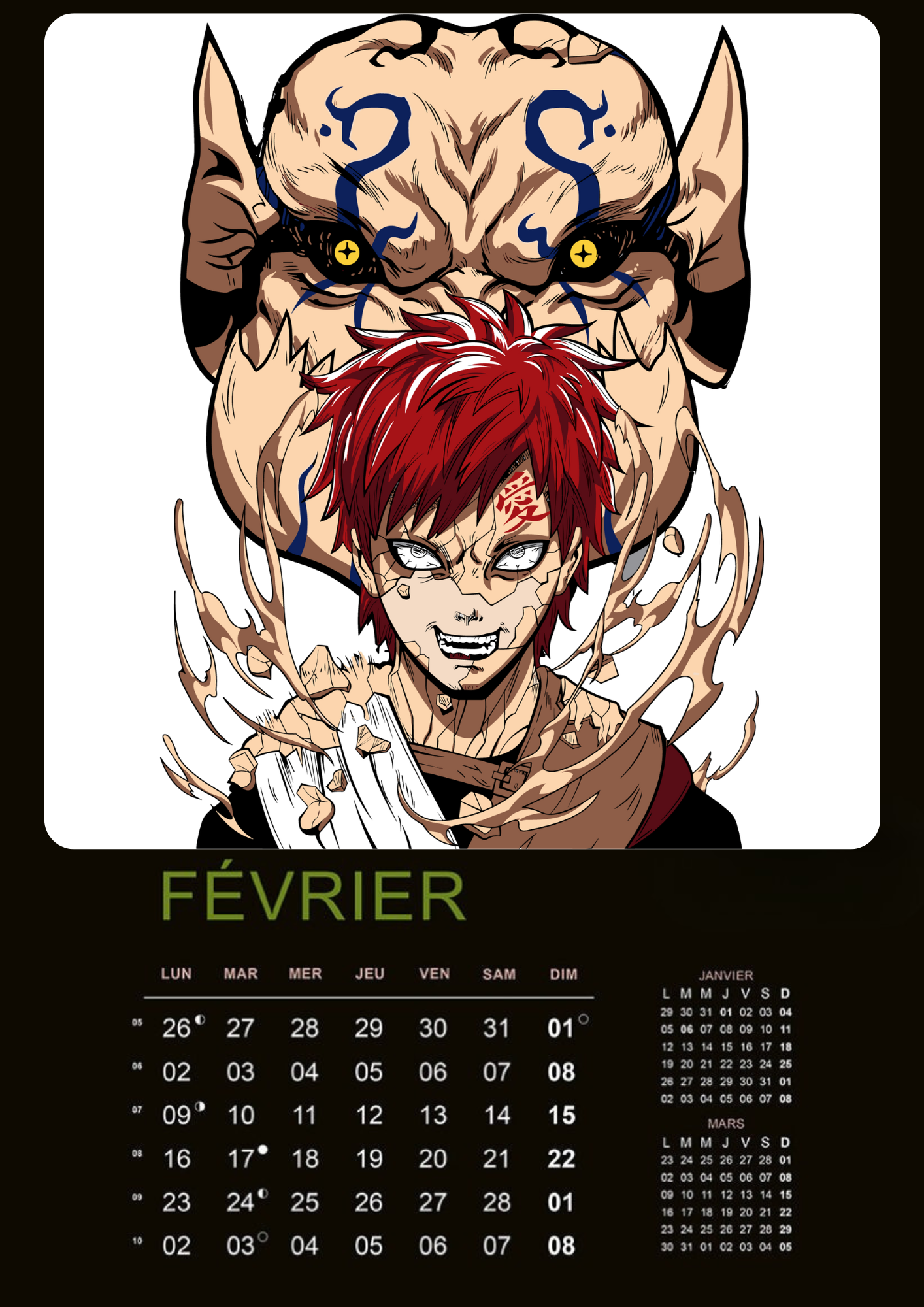 Calendrier Naruto 2026 – Édition Collector