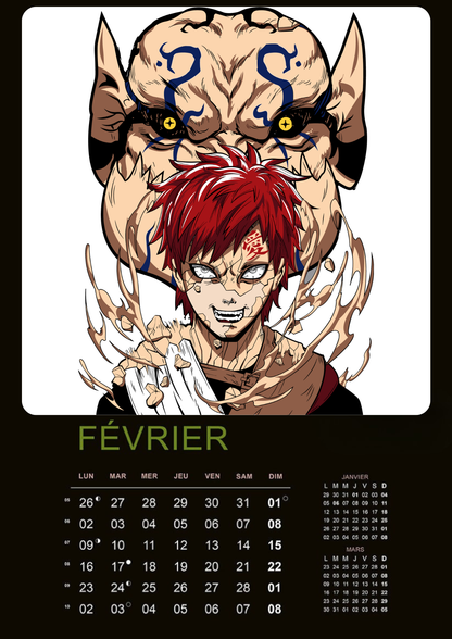 Calendrier Naruto 2026 – Édition Collector