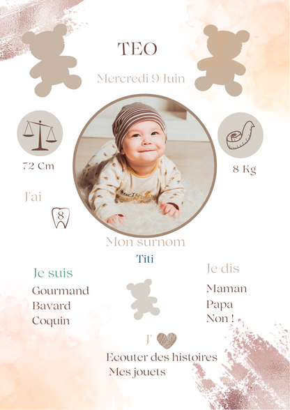 Affiche personnalisée 1 an