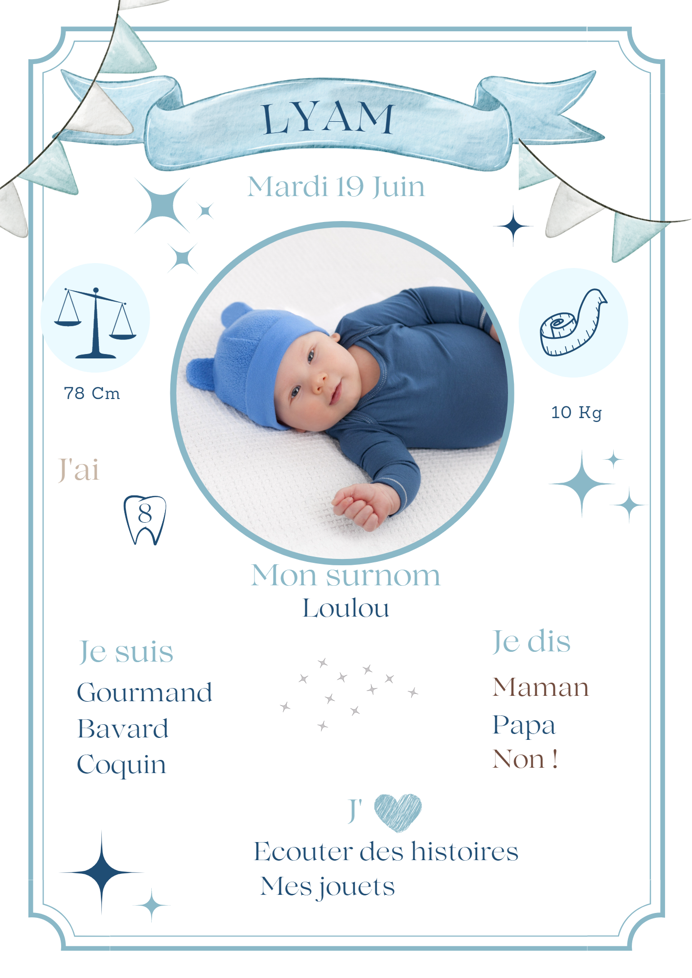 Affiche personnalisée 1 an