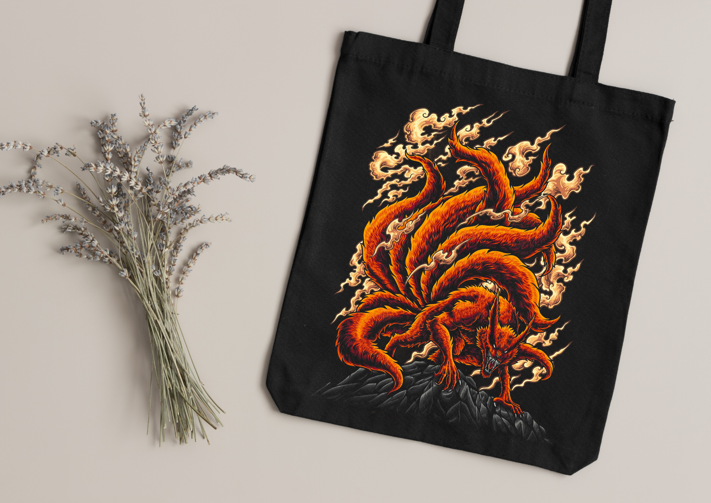Tote Bag Anime – 104 modèles au choix – Noir