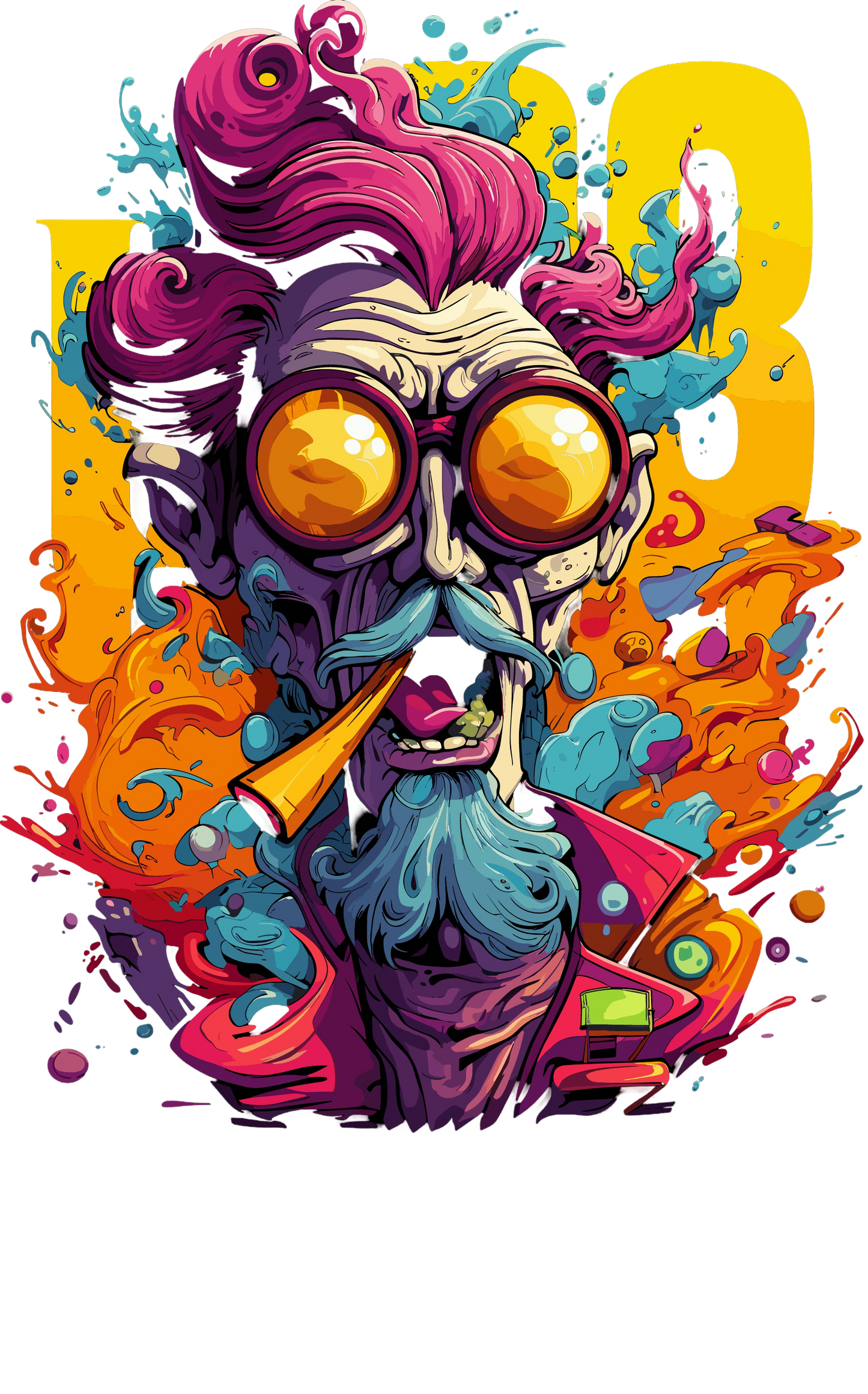 Psychedelic Designs – Fichier PNG Haute Qualité – 100 modèles au choix