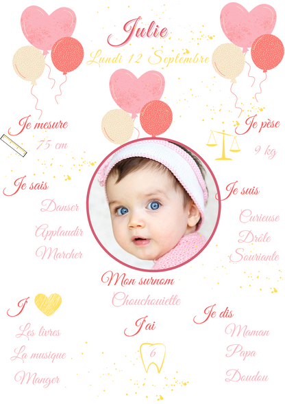 Affiche personnalisée 1 an