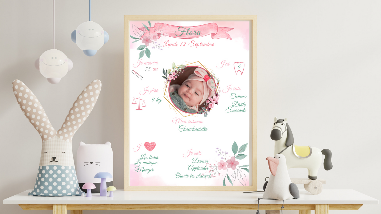 Affiche personnalisée 1 an