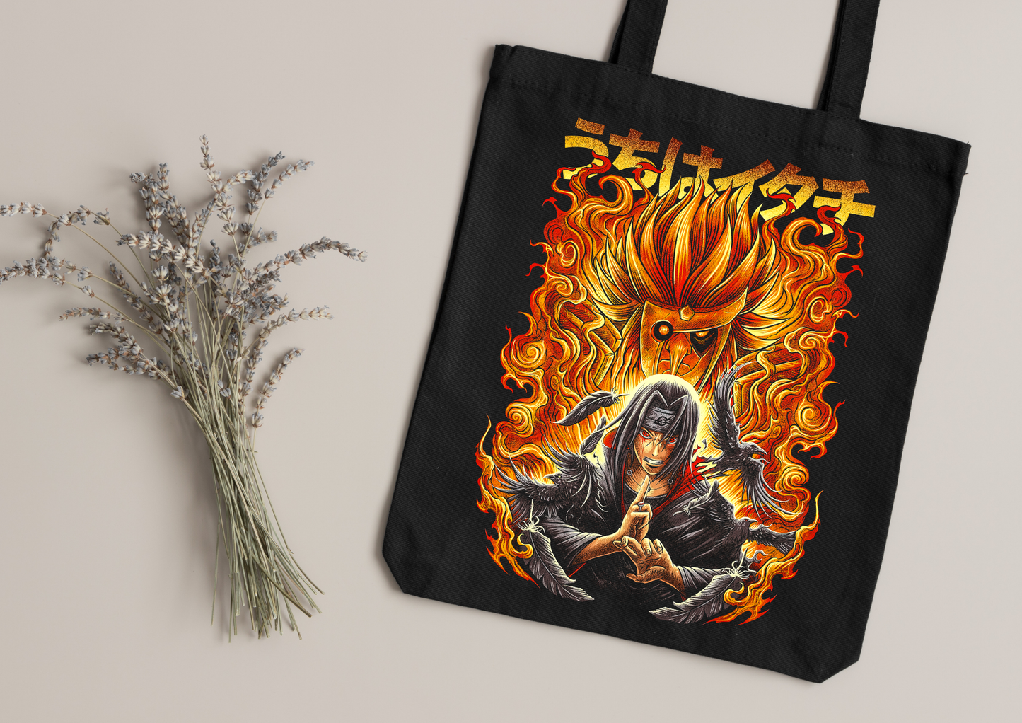 Tote Bag Anime – 104 modèles au choix – Noir