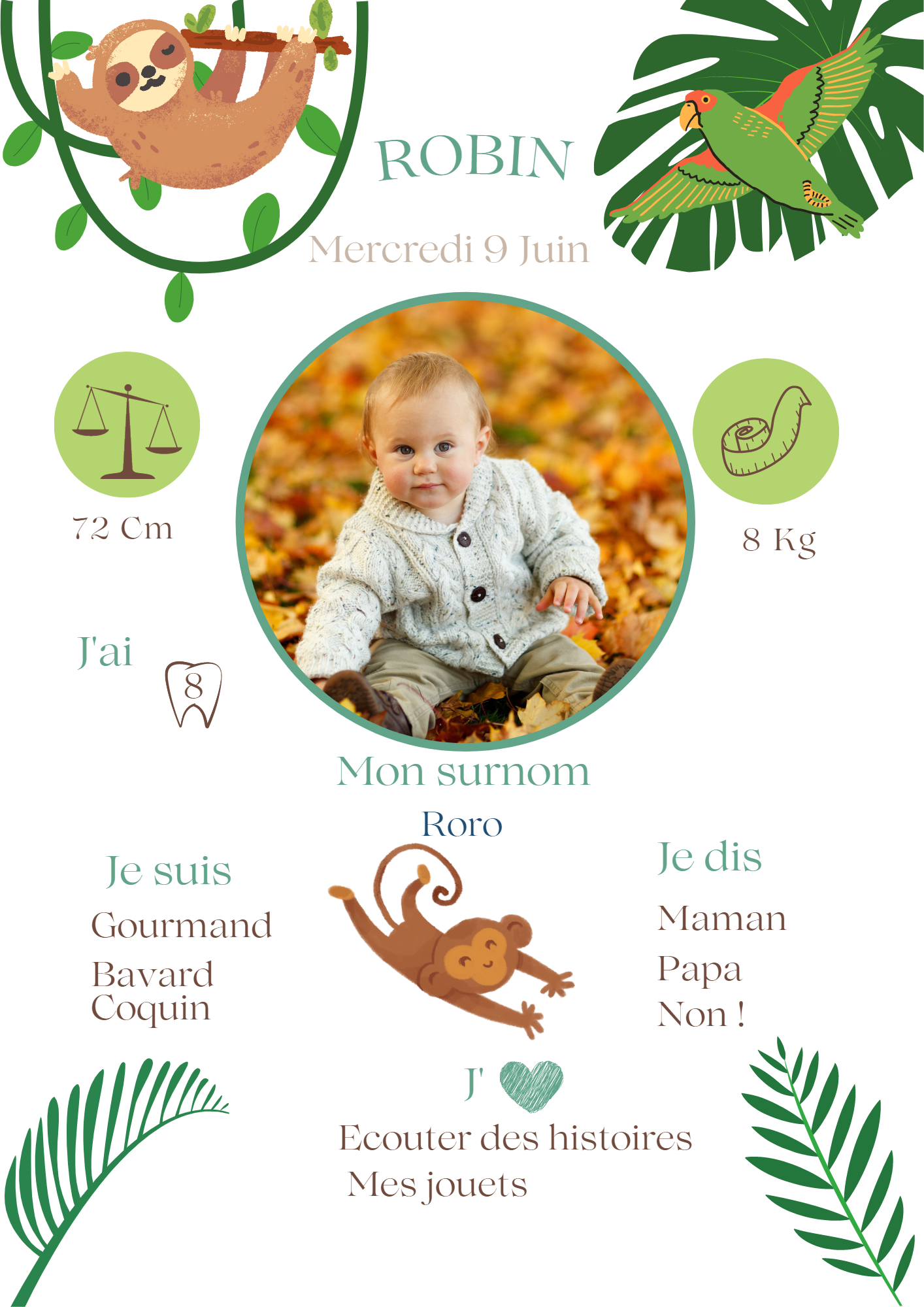 Affiche personnalisée 1 an
