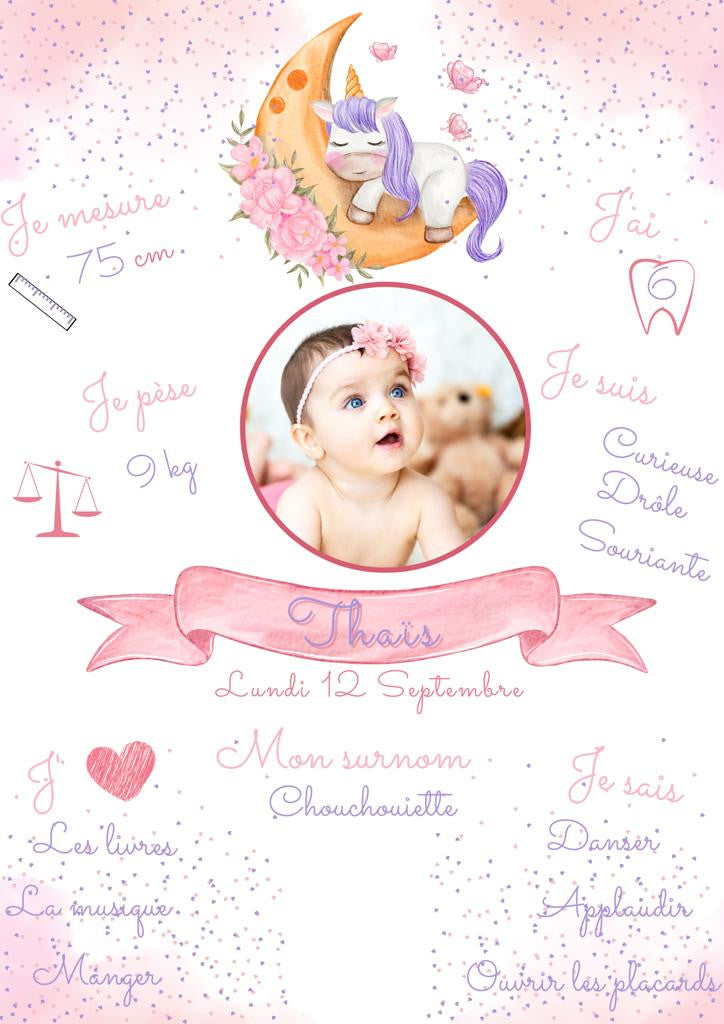Affiche personnalisée 1 an
