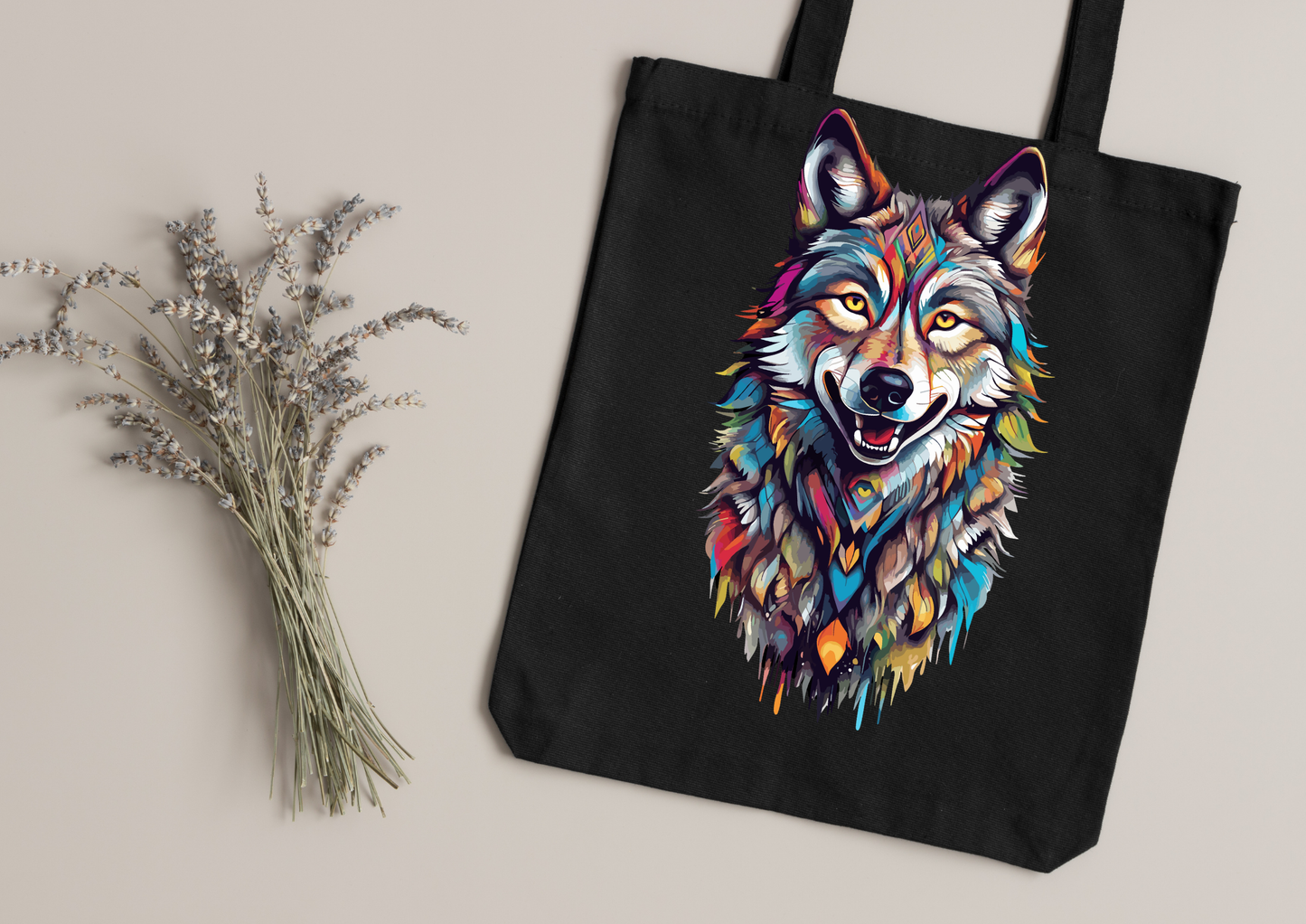 Tote Bag Psychedelic Designs – 100 modèles au choix – Noir ou Blanc