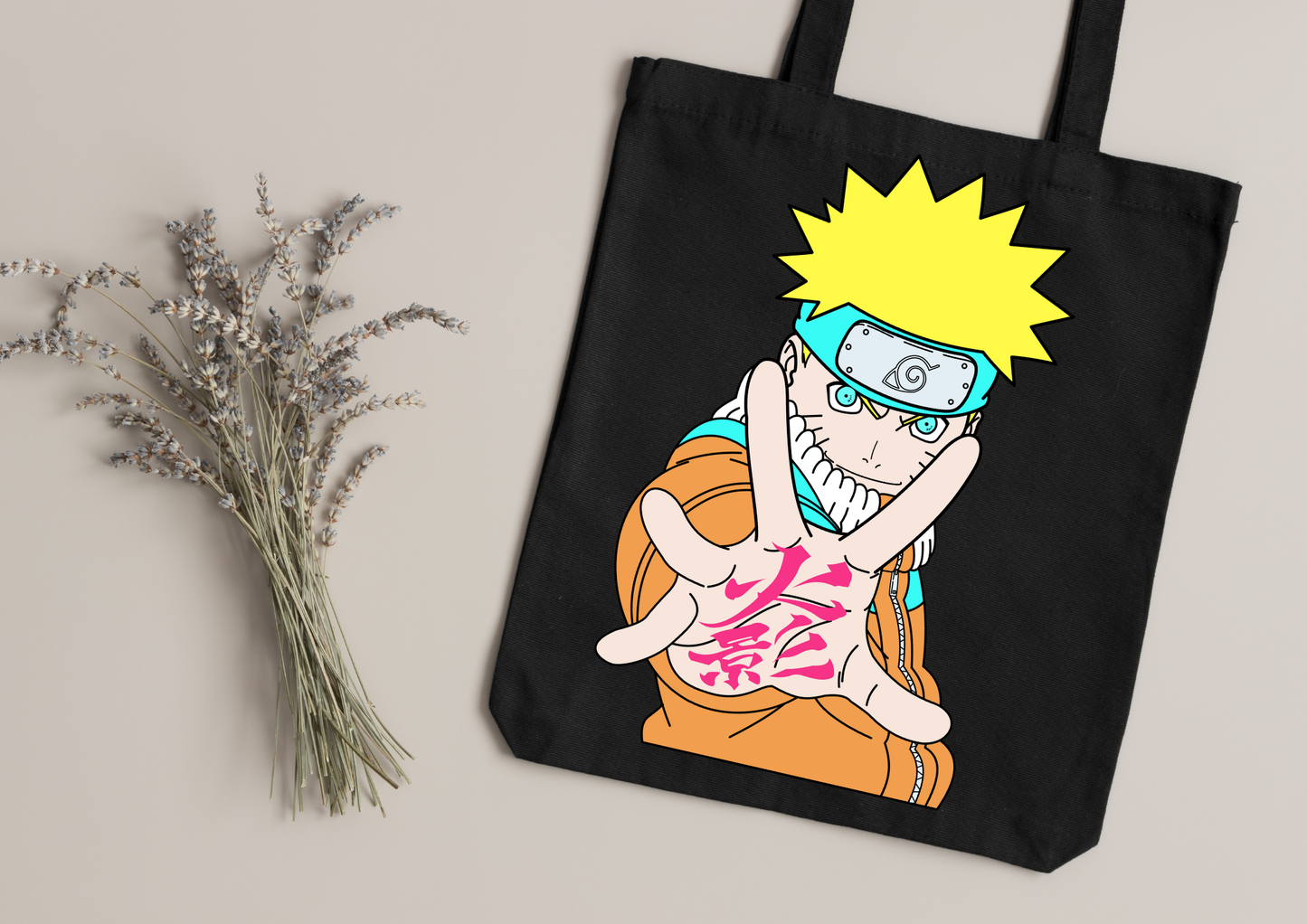 Tote Bag Anime – 104 modèles au choix – Noir