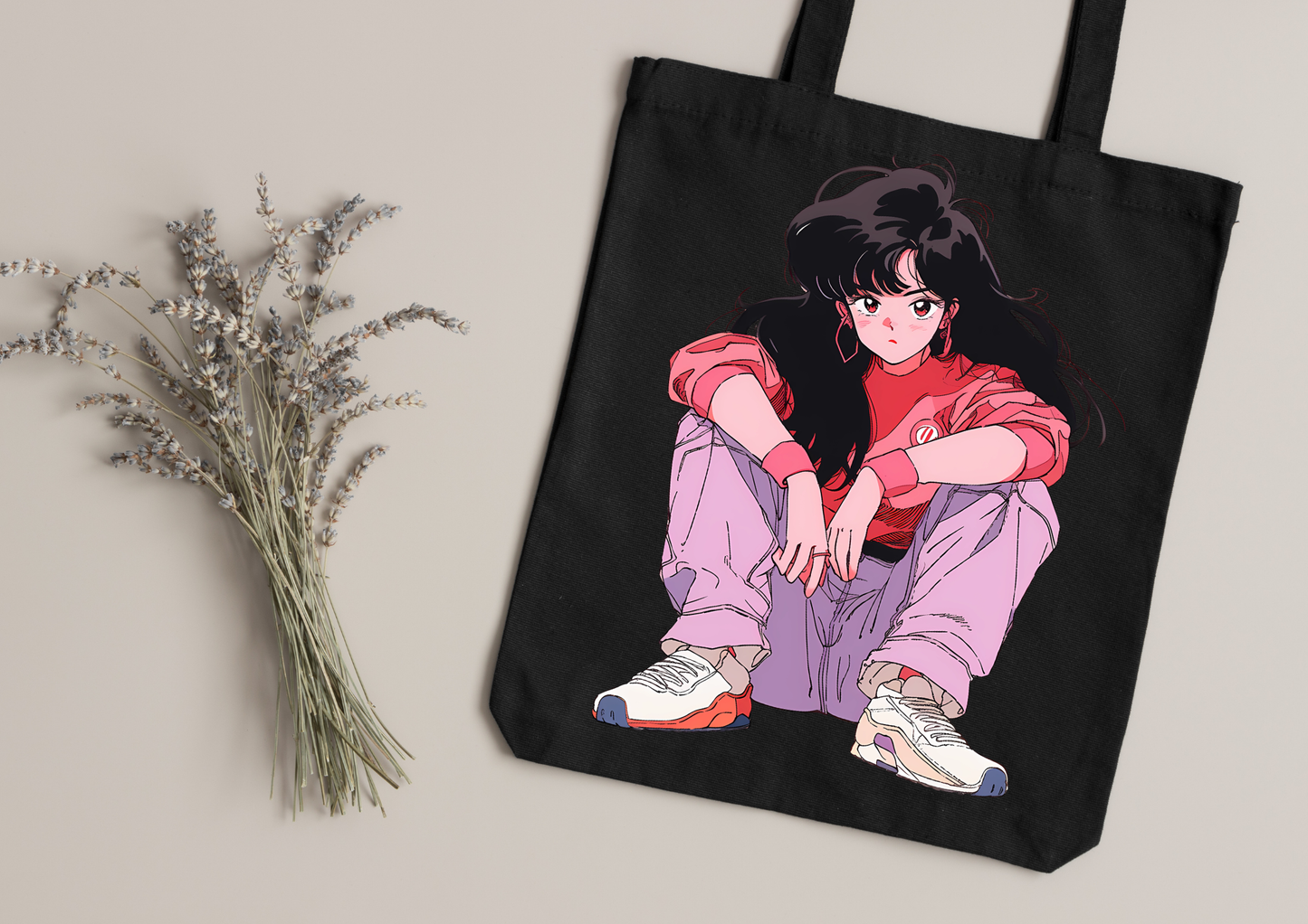 Tote Bag Retro Anime Nostalgia – 61 modèles au choix – Noir ou Blanc