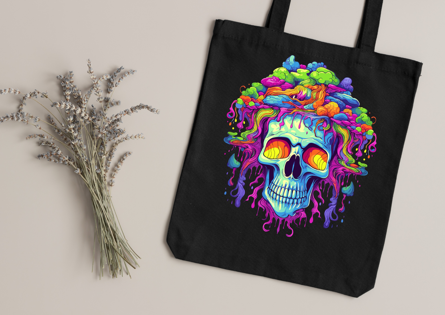 Tote Bag Psychedelic Designs – 100 modèles au choix – Noir ou Blanc