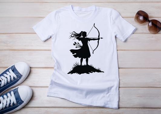 T-shirt enfants "Archère Silhouette" – Style Élégant & Puissant