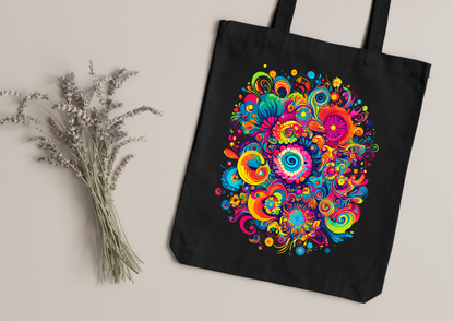 Tote Bag Psychedelic Designs – 100 modèles au choix – Noir ou Blanc