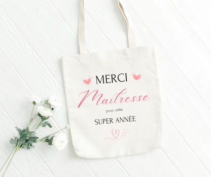 Sac Merci Maîtresse pour cette super année