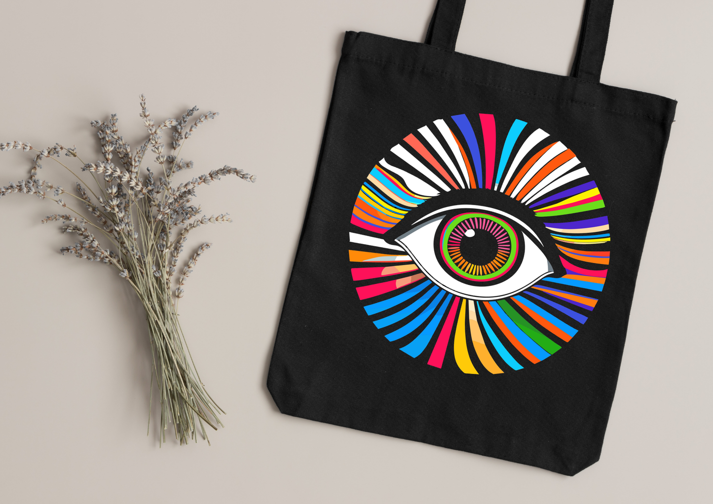 Tote Bag Psychedelic Designs – 100 modèles au choix – Noir ou Blanc