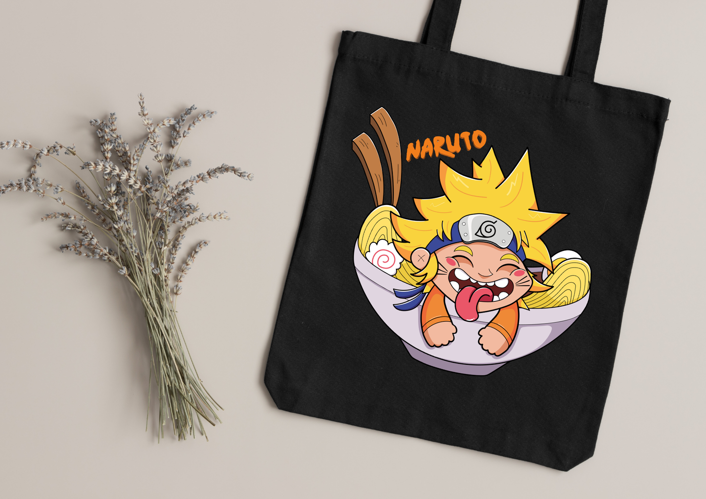 Tote Bag Anime – 104 modèles au choix – Noir