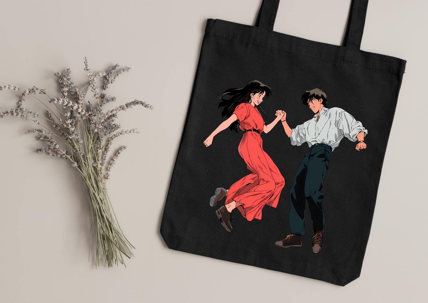 Tote Bag Retro Anime Nostalgia – 61 modèles au choix – Noir ou Blanc