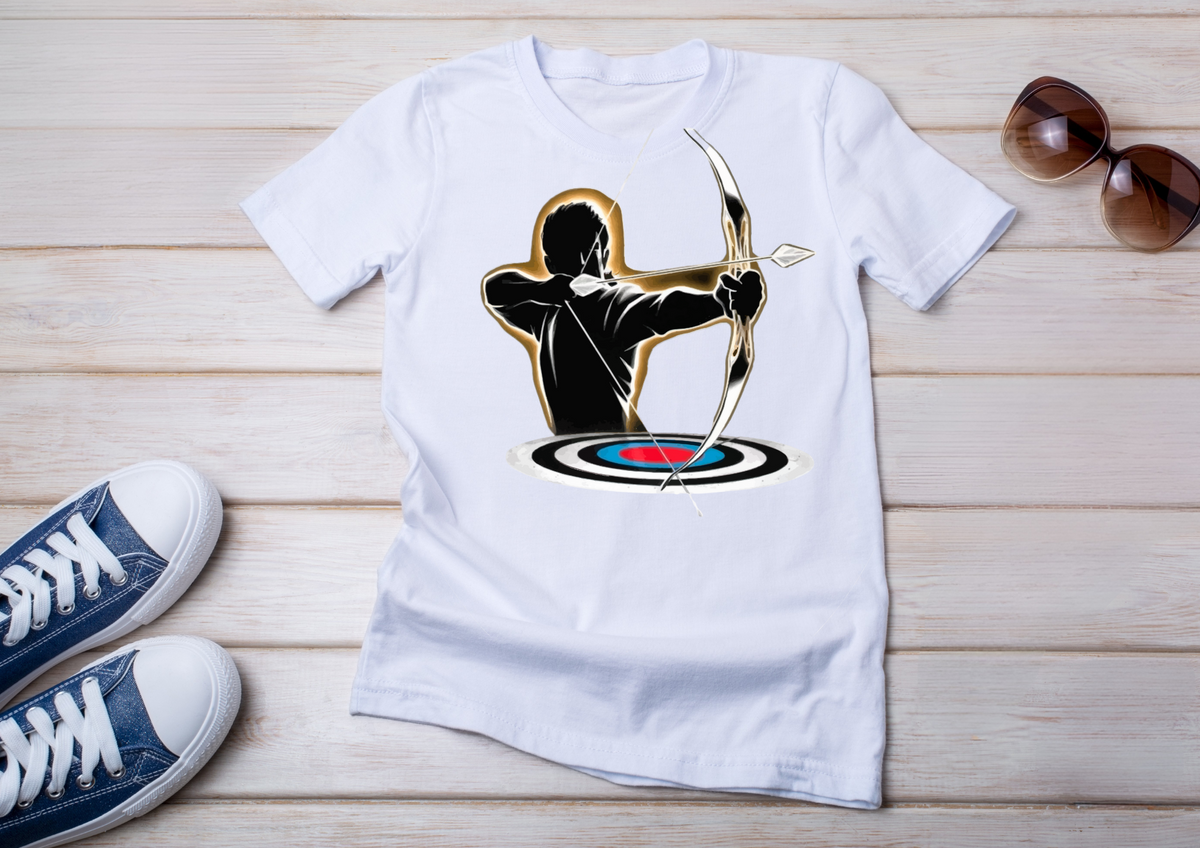 T-shirt Archerie Silhouette & Cible – Style Guerrier
