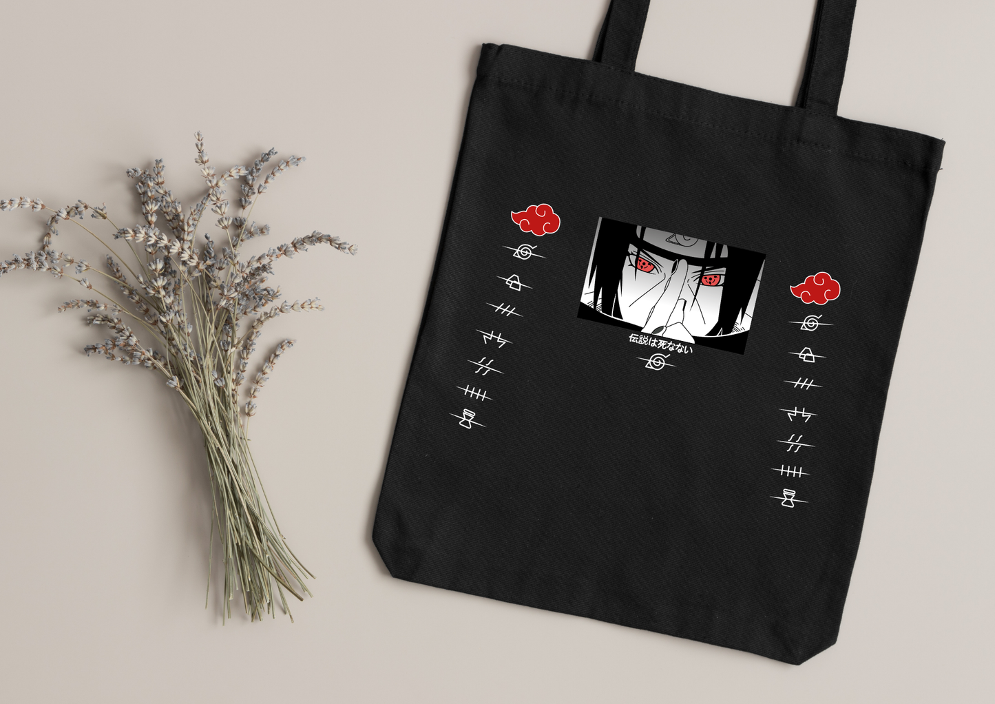 Tote Bag Anime – 104 modèles au choix – Noir