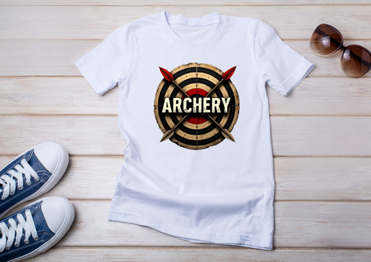 🎯 T-shirt Archerie – Cible Vintage & Flèches croisées